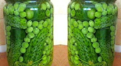 Маринованные огурцы и зеленый горошек — «набор для «Оливье»