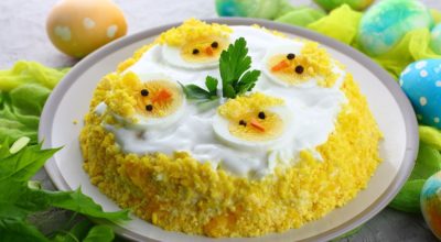 Пасхальный салат «Цыплята»: пошаговый рецепт с фото