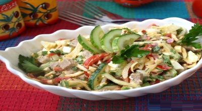 Вкусный и освежающий салат «Бахор»
