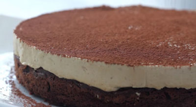 Шоколадный торт с кофейным суфле. Без муки